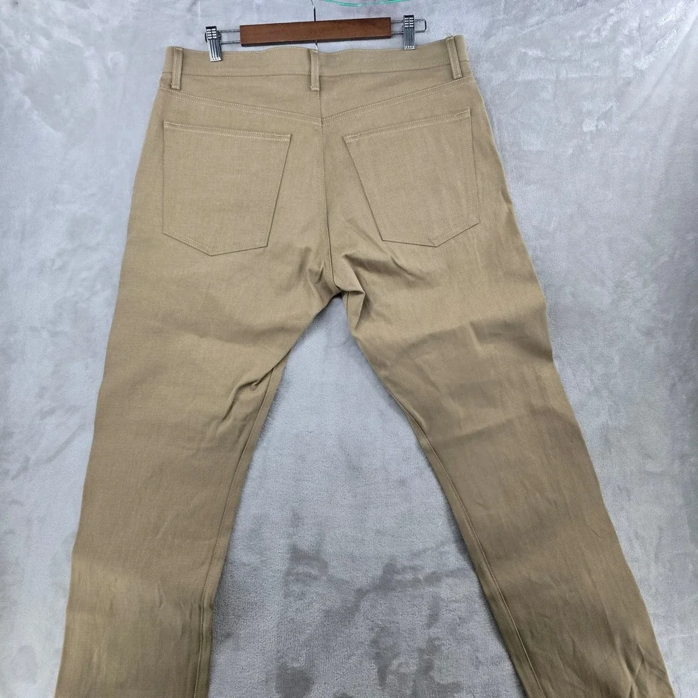 Imogene and Willie Barton Slim Khaki Rigid IP‎ Jeans Mens 36 Tan Selvedge Denim